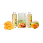 Alternate image 1 for Freida and Joe Tropical Mango Pear Fragrance Bath & Body Spa Gift Set in an Orange Tub Basket