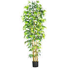 Alternate image 0 for Nearly Natural 7&#39; Artificial Silk Bambusa Bamboo Tree in Black Pot