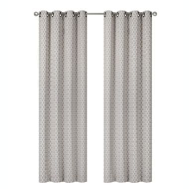 Kate Aurora 2 Pack Amari Contemporary Lattice Light Filtering Grommet Top Window Curtain Panels - Taupe. View a larger version of this product image.
