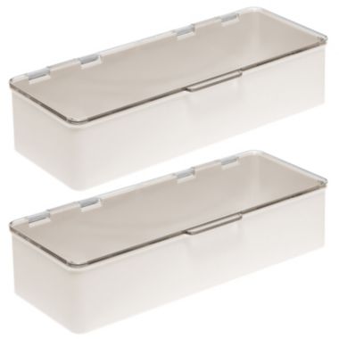 mDesign Stackable Plastic Bath Countertop Organizer Box, 2 Pack. View a larger version of this product image.