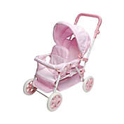 Badger Basket Co. Folding Double Doll Front-to-Back Stroller - Pink Gingham