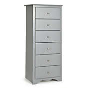 Slickblue 6 Drawers Chest Dresser Clothes Storage Bedroom Furniture Cabinet-Gray