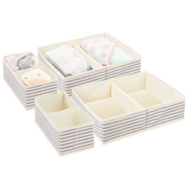 mDesign Fabric Child/Kids Drawer Organizer, 2 Sizes, Set of 4. View a larger version of this product image.