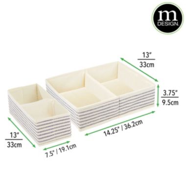 mDesign Fabric Child/Kids Drawer Organizer, 2 Sizes, Set of 4. View a larger version of this product image.