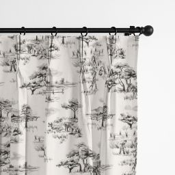 6ix Tailors Fine Linens Auclair Gray Pinch Pleat Drapery Panel Pair