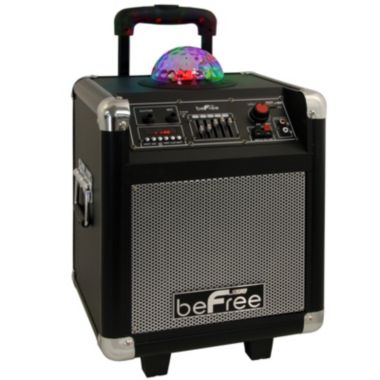 beFree Sound Projection Party Light Dome 6.5 Inch Subwoofer Bluetooth Portable Party Speaker with USB/ SD Input, FM Radio, Remote Control and Microphone. View a larger version of this product image.