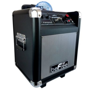 beFree Sound Projection Party Light  Dome 6.5 Inch Subwoofer Bluetooth Portable Party Speaker with USB/ SD Input, FM Radio, Remote Control and  Microphone. View a larger version of this product image.