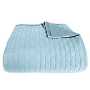 Bedvoyage Rayon Made From Bamboo Quilted Coverlet, Sky - King