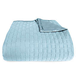 BedVoyage Luxury 100% viscose from Bamboo Quilted Coverlet, King - Sky