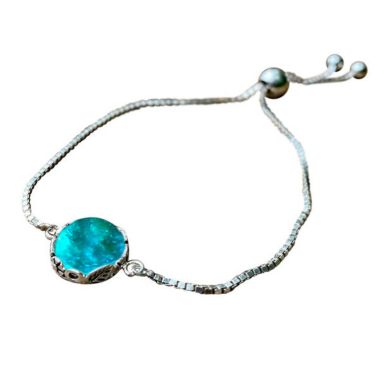 Bottled Up Designs Botanical Sterling Silver Adjustable Slider Bracelet. View a larger version of this product image.