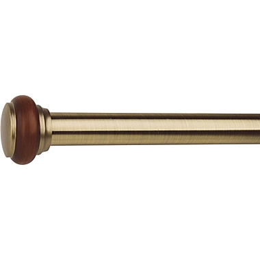 Versailles 1 1/8" Titan Ex Rod With Saturn Finial Set - 48x86", Antique Brass. View a larger version of this product image.