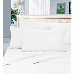 Elegant Comfort 6 pc Sheet set king size in White