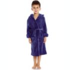 Alternate image 0 for Leveret Kids Fleece Hooded Robe Classic Solid Color