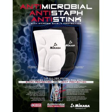 Mikasa 830 Series Antimicrobial Advanced Competition Knee Pads - White. View a larger version of this product image.