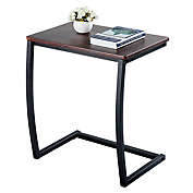 Fx070 Industrial Sofa Side Table, C Shaped End Table, Portable Bedside Workstation, Laptop Holder with Meta