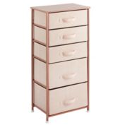 mDesign Vertical Dresser Storage Tower with 5 Drawers