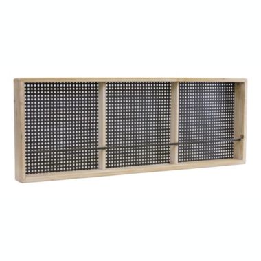 Melrose Decorative Wall Plate Holder 38.25"L X 14.25"H Wood/Metal. View a larger version of this product image.