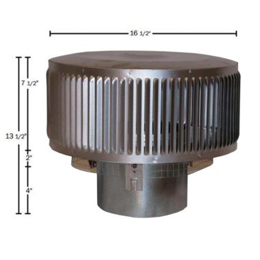 8'' Superior Round Chimney Cap with Louvered Screen. View a larger version of this product image.
