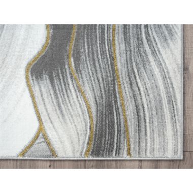 Abani Luna Contemporary Ribbon  Metallic Area Rug. View a larger version of this product image.
