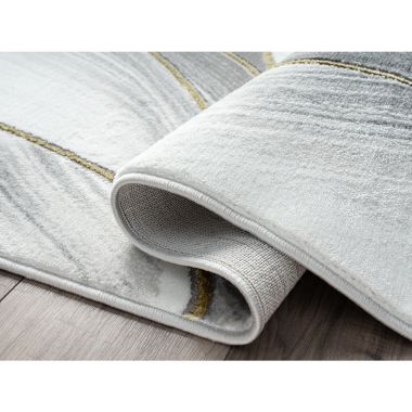 Abani Luna Contemporary Ribbon  Metallic Area Rug. View a larger version of this product image.