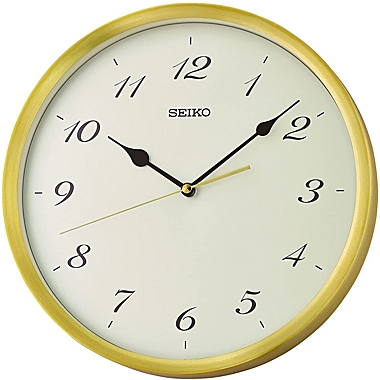 Seiko 12" Saito Wall Clock, Gold. View a larger version of this product image.