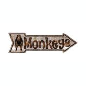 Smart Blonde Monkeys Novelty Metal Arrow Sign A-306