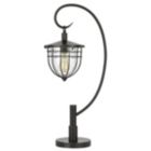 Alternate image 0 for Saltaro Sherpi 30 Inch Metal Downbridge Lantern Table Lamp, Bronze Black- Saltoro Sherpi