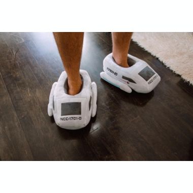 Star Trek  The Next Generation Shuttlecraft 3D Slippers For Adults   Starfleet-Themed Plush, Lightweight House Shoe With Non-Slip Sole   Comfortable Loungewear For Home. View a larger version of this product image.