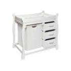 Alternate image 0 for Badger Basket Co. White Sleigh Style Changing Table with Hamper/3 Baskets