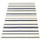 Alternate image 2 for Chaudhary Living 6.5' x 9.5' Blue and Off White Striped Rectangular Outdoor Area Throw Rug