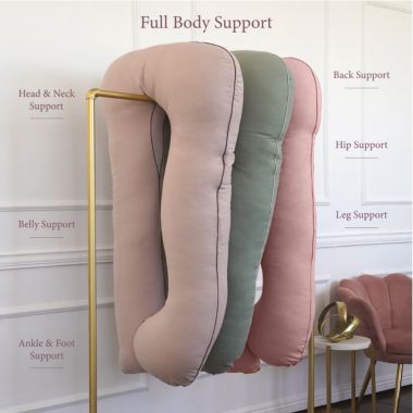 PharMeDoc Organic Cotton Cover U Shaped Pregnancy Pillow. View a larger version of this product image.