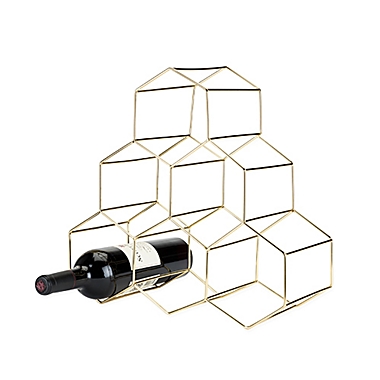 Viski Gold Geo Counter Top Wine Rack. View a larger version of this product image.
