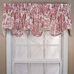 Ellis Curtain Victoria Park Toile High Quality Room Darkening Solid Color Lined Scallop Window Valance - 70 x15