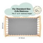 Alternate image 1 for KeaBabies 2pk Jersey Fitted Crib Sheets, Soft & Breathable Baby Crib Sheet, Fits Standard Nursery Crib Mattresses (Storm)