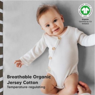 KeaBabies 2pk Jersey Fitted Crib Sheets, Soft & Breathable Baby Crib Sheet, Fits Standard Nursery Crib Mattresses (Storm). View a larger version of this product image.