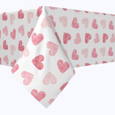 Fabric Textile Products, Inc. Rectangular Tablecloth, 100% Polyester, 60x104", Valentine's Shaded Hearts. View a larger version of this product image.