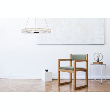 Elegant Lighting Laurel LED 26 inch Chrome pendant. View a larger version of this product image.