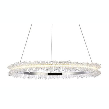 Elegant Lighting Laurel LED 26 inch Chrome pendant. View a larger version of this product image.