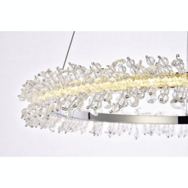 Elegant Lighting Laurel LED 26 inch Chrome pendant. View a larger version of this product image.
