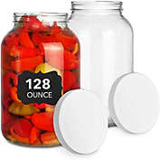 Stock Your Home 1 Gallon (128 oz) Glass Jar - 2 Pack