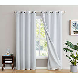 THD Virginia 100% Blackout Grommet Curtain Panels - White