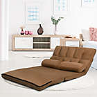 Alternate image 1 for Costway Foldable Floor 6-Position Adjustable Lounge Couch-Brown