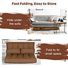 Alternate image 2 for Costway Foldable Floor 6-Position Adjustable Lounge Couch-Brown