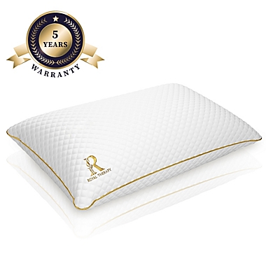 Royal Therapy Memory Foam Pillow, Bamboo-Adjustable Shredded Odor-Free Pillow for Neck & Shoulder Pain Relief, Support for Back - Queen. View a larger version of this product image.