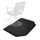 Alternate image 0 for Saloniture 5 ft. x 4 ft. Salon & Barber Shop Chair Anti-Fatigue Mat - Black Hexagon - 1 in. Thick