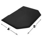Alternate image 1 for Saloniture 5 ft. x 4 ft. Salon & Barber Shop Chair Anti-Fatigue Mat - Black Hexagon - 1 in. Thick