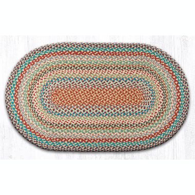 Earth Rugs C-328 Multi 1 Oval Braided Rug 27 x 45 inch. View a larger version of this product image.