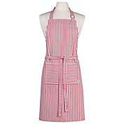 Contemporary Home Living 32" Red and White Narrow Stripe Now Designs Basic Kitchen Chef&#39;s Apron