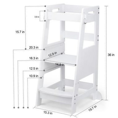 TOETOL 150 lbs White Children Step Stool. View a larger version of this product image.