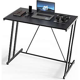 Mehoom Metal Modern Computer Study Desk for Home Office, Table, Black, 35.4